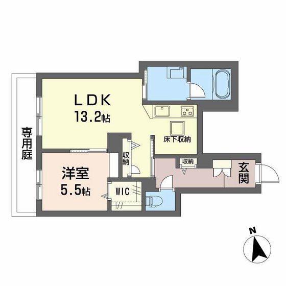ソレムニティ(1LDK/1階)の間取り写真