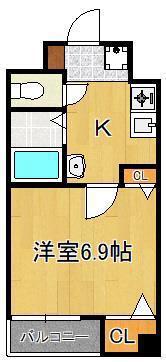 藤本ビルNO.25(1K/3階)の間取り写真