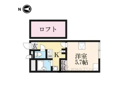 レオパレスHM(1K/2階)の間取り写真