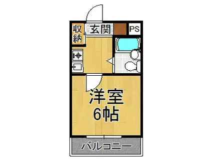 セントナルオ(ワンルーム/2階)の間取り写真