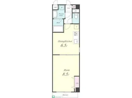 ピーノトロンコ(1DK/1階)の間取り写真