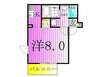 LYNX北千住A棟(1K/3階)の間取り写真