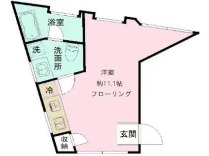 AQUA STYLE(ワンルーム/3階)の間取り写真