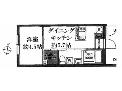 セレス八広(1DK/3階)の間取り写真