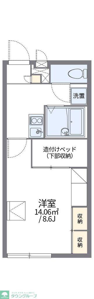 レオパレスコーポバードヒル(1K/1階)の間取り写真