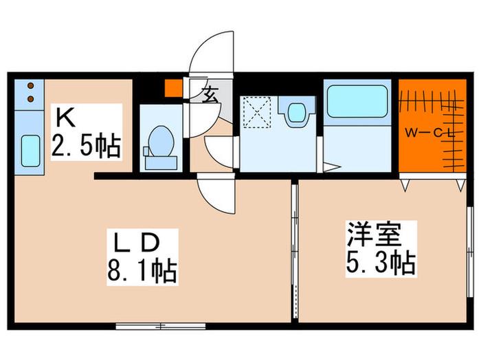 ジュネパレス札幌(1LDK/3階)の間取り写真