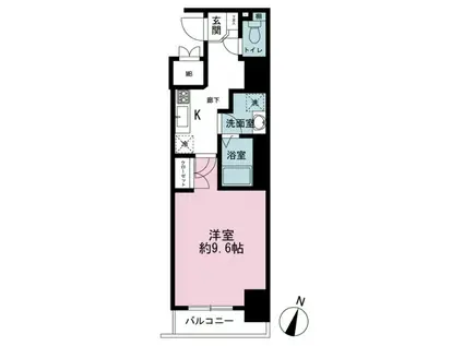 メインステージカテリーナ恵比寿駅前(1K/3階)の間取り写真