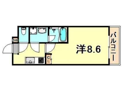 フローレンス魚崎北町(1K/1階)の間取り写真