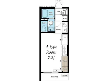 リブリ・大山(1K/2階)の間取り写真