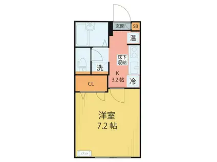 メゾン ド ジャネル(1K/1階)の間取り写真