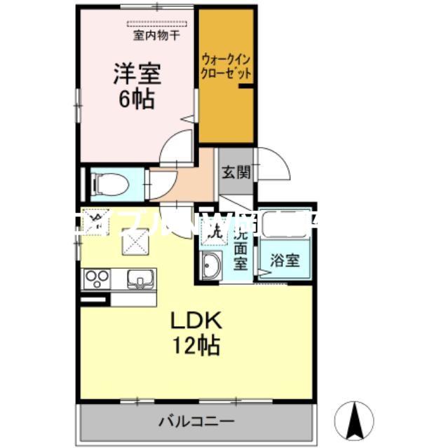 グランシャリオ A棟(1LDK/1階)の間取り写真