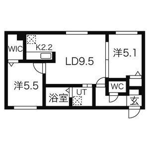 アッサンブラージュC.T.Y (2LDK/2階)の間取り写真