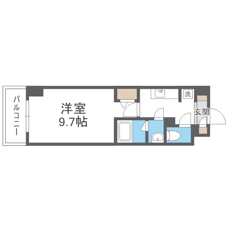 アリビオ大阪港(1K/2階)の間取り写真