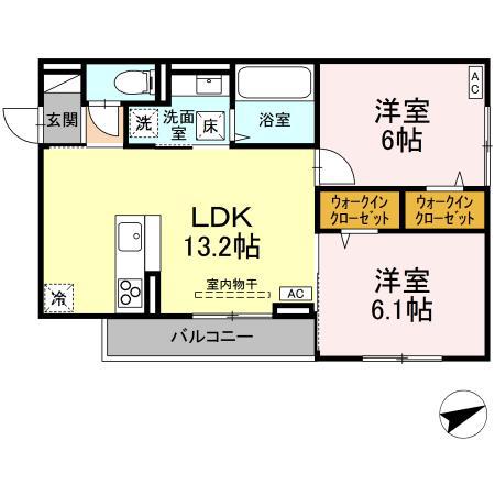 D-RESIDENCE川口A(2LDK/1階)の間取り写真