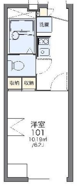 レオパレスステージ(1K/1階)の間取り写真