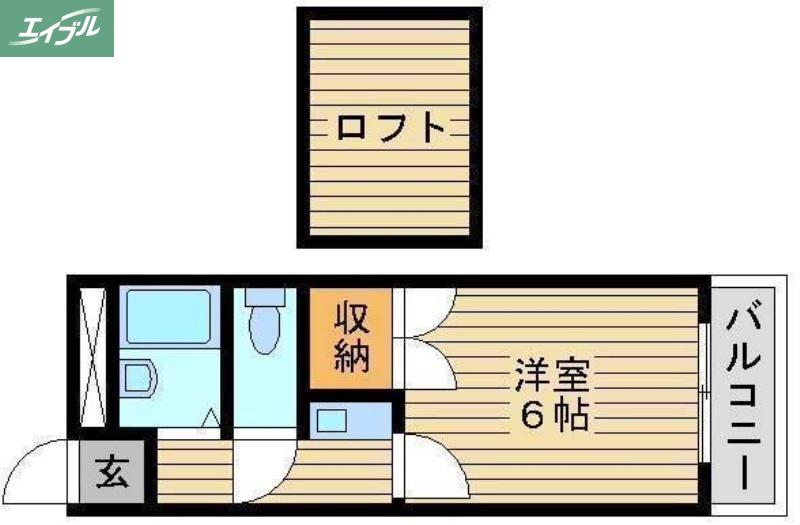 ルミナス(1K/2階)の間取り写真