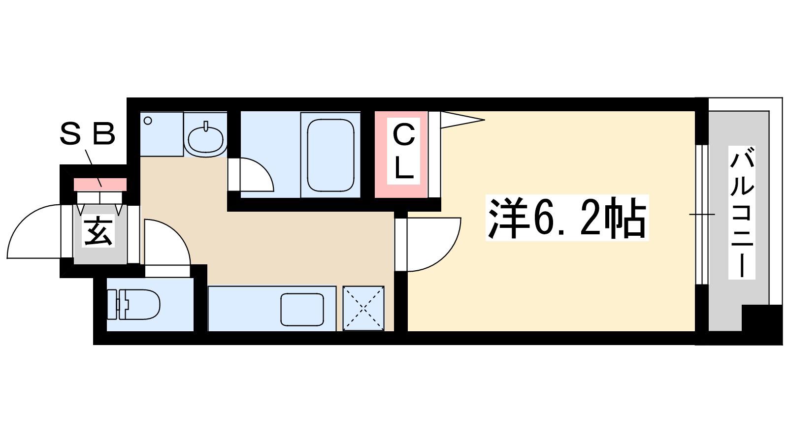 フォレストプラザⅠ(1K/3階)の間取り写真