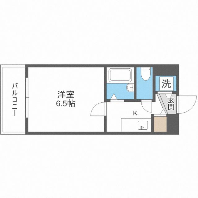 ヴィラ大濠(1K/5階)の間取り写真