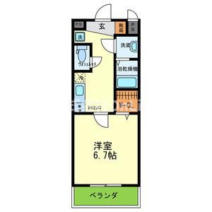 ルミエール久宝寺II(1K/3階)の間取り写真