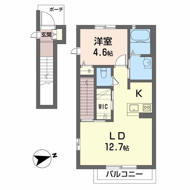 シャーメゾン77(1LDK/2階)の間取り写真
