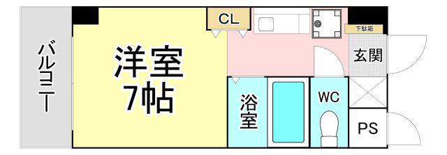 サニーベール前田(ワンルーム/4階)の間取り写真