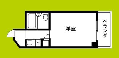 パシフィック北野(1K/6階)の間取り写真