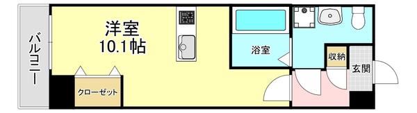 NO.63 オリエントキャピタルタワー(1K/19階)の間取り写真