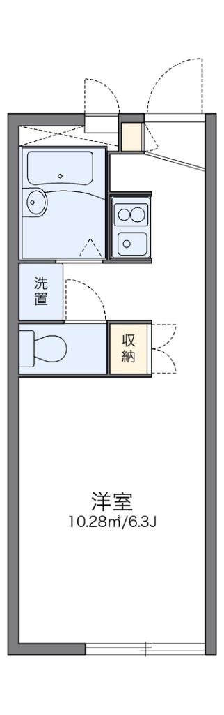 レオパレスグランデII(1K/1階)の間取り写真