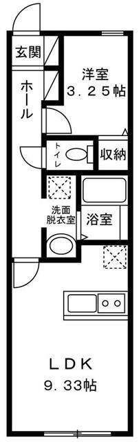 メゾン・ド・ミーレ(1LDK/2階)の間取り写真