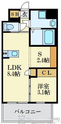 サードプレイス吉塚駅前(1SLDK/6階)の間取り写真