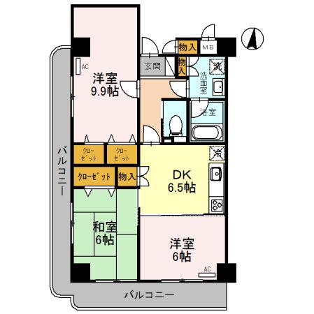 イースト VILLAGE 2001(3DK/2階)の間取り写真