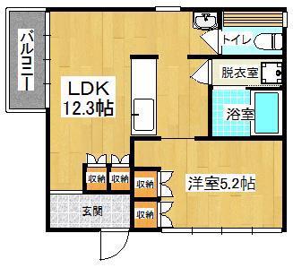 カドベヤソウ(1LDK/2階)の間取り写真