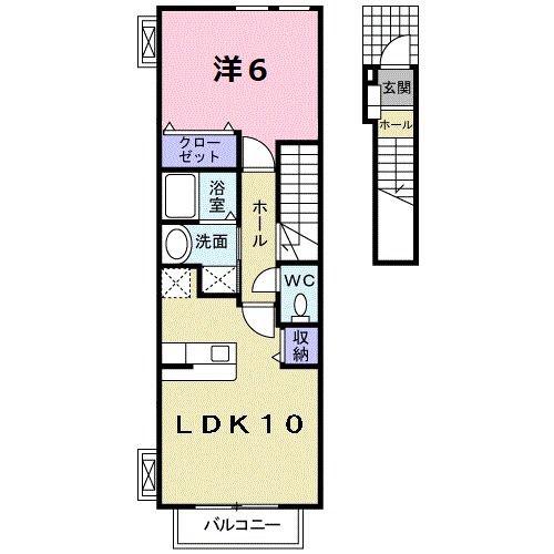 モル・アマーズ(1LDK/2階)の間取り写真