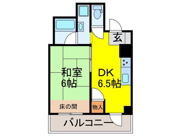 サンピア久米田(1DK/5階)の間取り写真