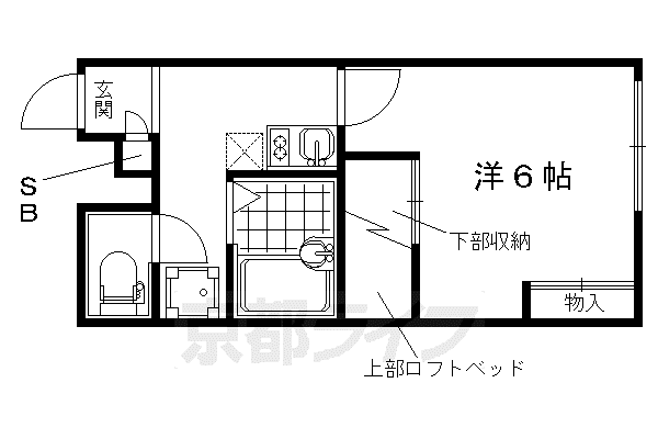 レオパレスJBOXIII(1K/2階)の間取り写真