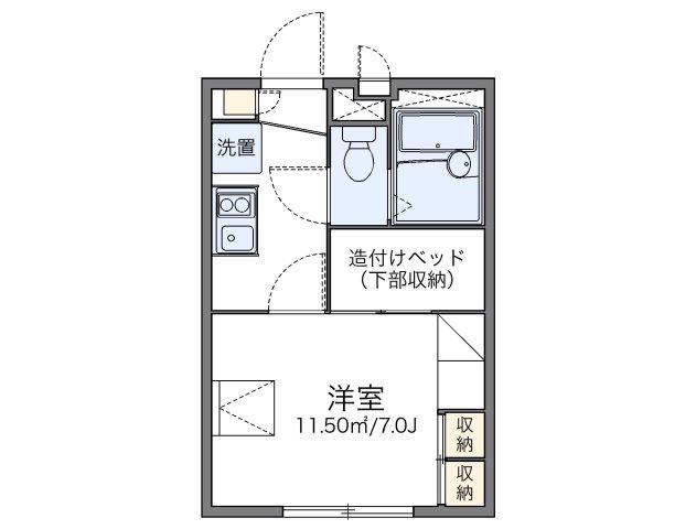 レオパレスMONTEMARE(1K/1階)の間取り写真