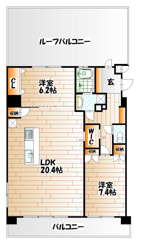 クラシオン社ノ木(3LDK/9階)の間取り写真