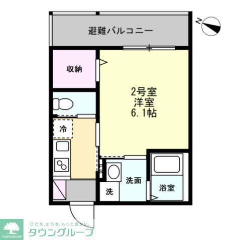ベイルーム海老名エルデ(1K/3階)の間取り写真