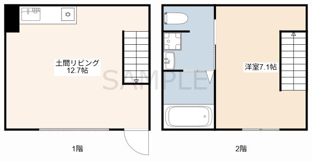 SHIMADA BASE(1LDK/2階)の間取り写真