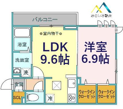 アルセニ二俣川(1LDK/3階)の間取り写真
