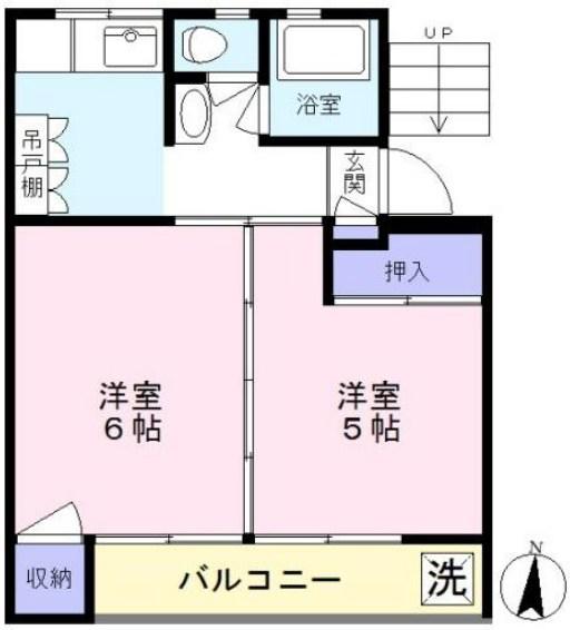 サンハイツみさと(2K/3階)の間取り写真