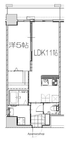 ヴァーグ ポルト グラン(1LDK/4階)の間取り写真
