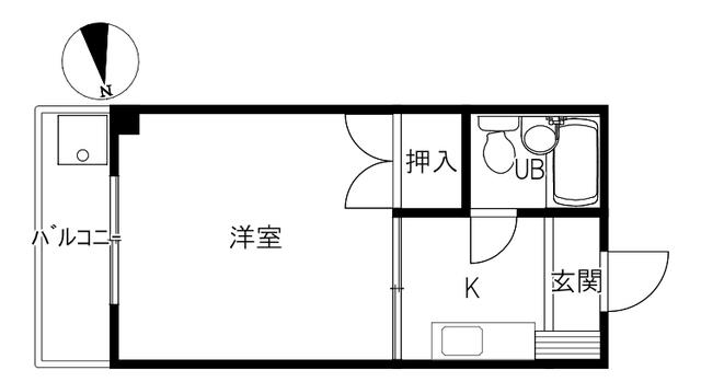 エクセレント西(1K/1階)の間取り写真