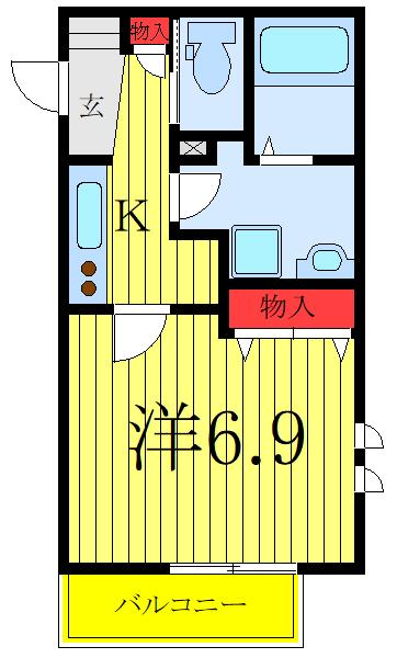 HOUSEKUL IS2(1K/3階)の間取り写真