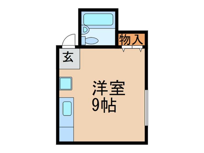 コーポ7(ワンルーム/3階)の間取り写真