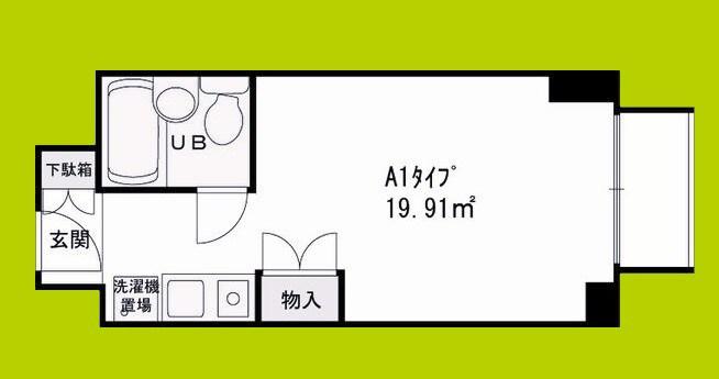 ノイメゾン堀江(ワンルーム/6階)の間取り写真