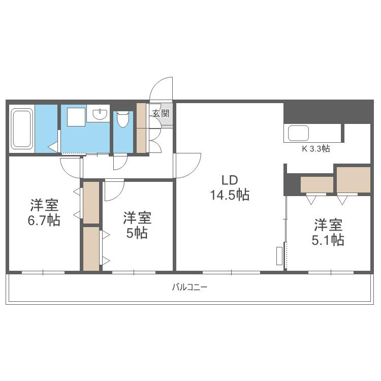 STELA POLARE(3LDK/2階)の間取り写真