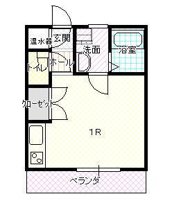 メゾン幸町(ワンルーム/2階)の間取り写真