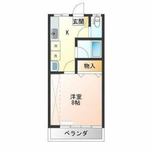 サンハイム(1K/2階)の間取り写真