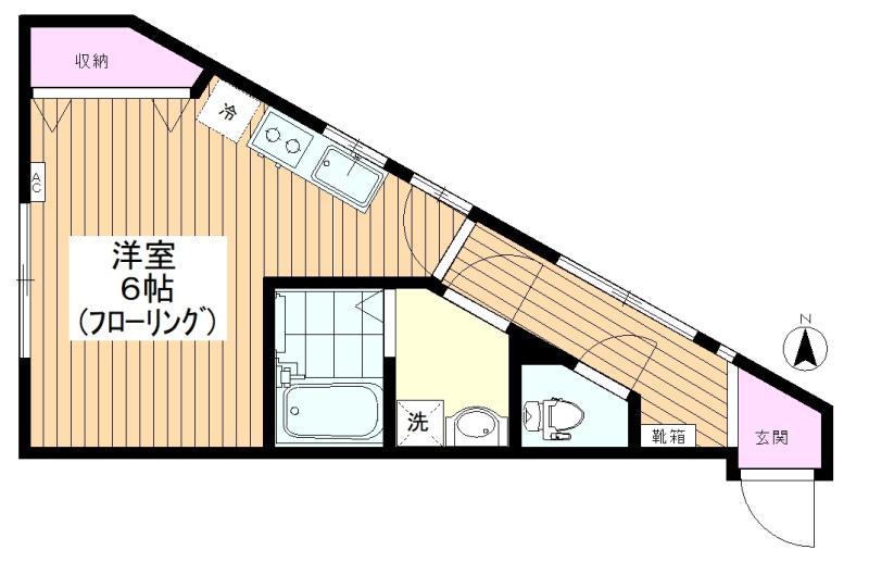 秋田マンション(ワンルーム/3階)の間取り写真